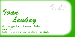 ivan lenkey business card